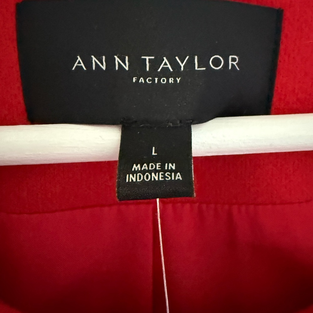 Ann Taylor Vibrant Red wool short Coat